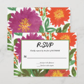 Carte RSVP Fleur Aquarelle (Devant / Derrière)