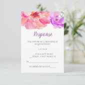Carte RSVP Fleur Aquarelle (Debout devant)