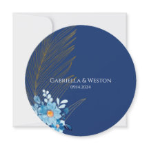 Carte RSVP Fleur Bleu Faisy 3