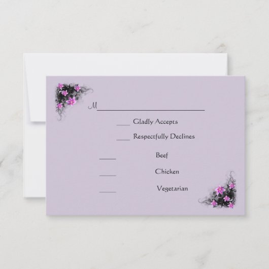 Carte Rsvp Fleur Clematis (Devant)