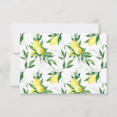 Carte RSVP Fleur de citron avec choix de repas (Dos)