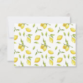 Carte RSVP Fleur de citron avec choix de repas (Dos)