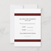 Carte RSVP Fleur De Lis Rouge Bow (Dos)