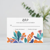 Carte RSVP Fleur Fleur Vibrante (Debout devant)
