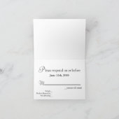 Carte RSVP Fleur Rose (Intérieur)