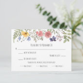 Carte RSVP fleur sauvage (Debout devant)