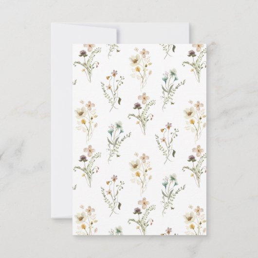 Carte RSVP Fleur sauvage Boho (Dos)