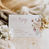 Carte RSVP Fleur sauvage Boho