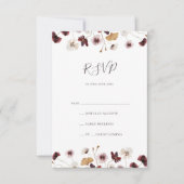 Carte RSVP Fleur sauvage Cuivre Bourgogne (Devant)