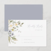 Carte RSVP fleur sauvage Romance (Devant / Derrière)
