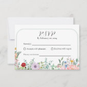 Carte RSVP Fleur sauvage Whimsical (Devant)