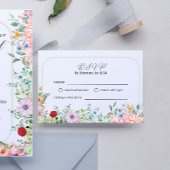 Carte RSVP Fleur sauvage Whimsical