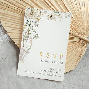 Carte RSVP Fleur sauvage Whimsical