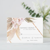 carte RSVP fleurie bohème tropical (Debout devant)