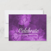 Carte RSVP Fleurs d'aquarelle violette (Devant)