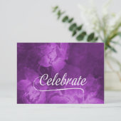 Carte RSVP Fleurs d'aquarelle violette (Debout devant)