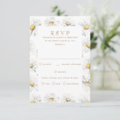 Carte RSVP Fleurs de marguerite blanche pour Maria (Debout devant)