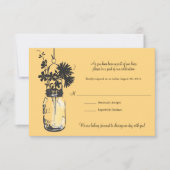 Carte RSVP Fleurs sauvages et pot Mason (Devant)