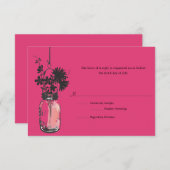 Carte RSVP Fleurs sauvages & Mason Jar (Devant / Derrière)