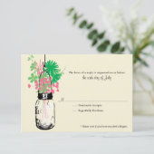 Carte RSVP Fleurs sauvages & Mason Jar (Debout devant)