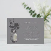 Carte RSVP Fleurs sauvages & Pot Mason (Debout devant)