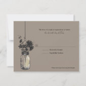 Carte RSVP Fleurs Wid & Mason Jar (Devant)