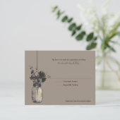 Carte RSVP Fleurs Wid & Mason Jar (Debout devant)