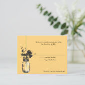 Carte RSVP Fleurs Wid & Mason Jar (Debout devant)