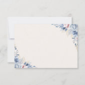 Carte RSVP Floral Bleu (Dos)