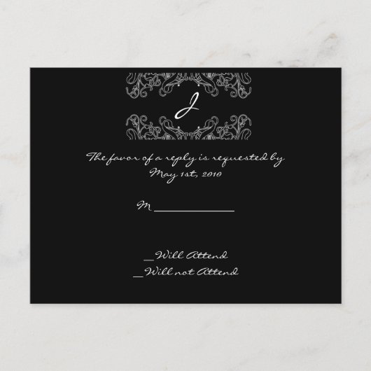 Carte RSVP florale (Devant)