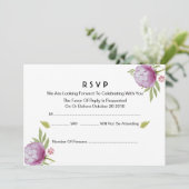 Carte RSVP florale (Debout devant)