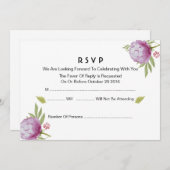 Carte RSVP florale (Devant / Derrière)