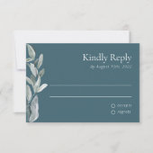 carte rsvp florale aquarelle (Devant)