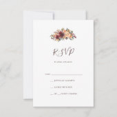 Carte RSVP Florale Bourgogne (Devant)