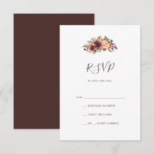 Carte RSVP Florale Bourgogne