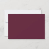 Carte RSVP Florale Burgundy Blush moderne (Dos)
