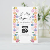 Carte RSVP florale de fleurs de printemps (Debout devant)