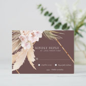 Carte RSVP florale élégante tropicale (Debout devant)