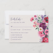 Carte RSVP florale en gras (Devant)