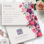 Carte RSVP florale en gras