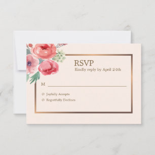Carte RSVP florale joyeux