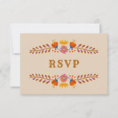 Carte RSVP Florale Mexicaine (Devant)