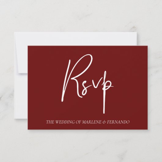 Carte RSVP florale minimaliste (Devant)