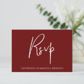 Carte RSVP florale minimaliste (Debout devant)