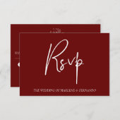 Carte RSVP florale minimaliste (Devant / Derrière)