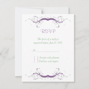 Carte RSVP florale personnalisable