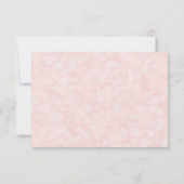 Carte RSVP florale rose vierge avec choix Entree (Dos)