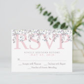 Carte RSVP florale Secret Garden Watercolor (Debout devant)