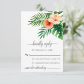 Carte RSVP Florale Tropicale moderne (Debout devant)