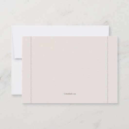 Carte RSVP Flower Borders (Dos)